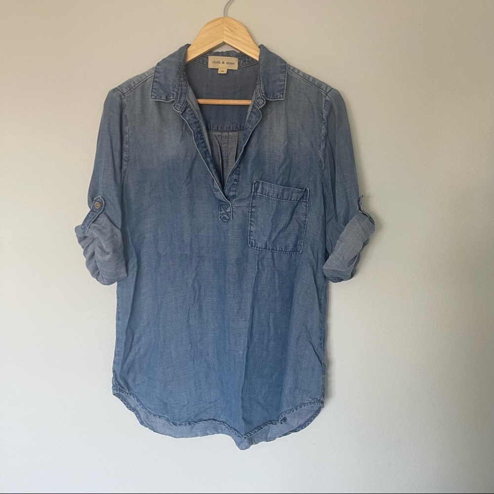 Cloth & Stone Chambray Pullover Top